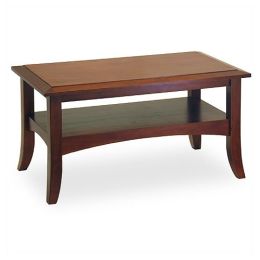 Classic Design Wood Coffee Table in Antique Walnut