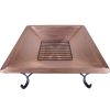 Square 32-inch Steel Fire Pit with Spark Screen