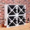 12-Bottle Stackable Wine Rack in White Wood Finish