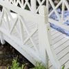 Durable White 8ft Canadian Hemlock Garden Bridge