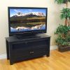 44-inch Flat Screen TV Stand in Black Wood Grain Finish