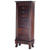 Classic 7-Drawer Jewelry Armoire Wood Storage Chest Cabinet