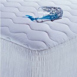 Full size Cotton Waterproof Mattress Pad with Hypoallergenic Fill