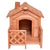 Outdoor Natural Fir Wood Dog House for Small Dogs