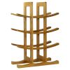 12-Bottle Wine Rack Modern Asian Style in Natural Bamboo