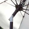 Beige and White Stripe 7.5-Ft Collar Tilt Patio Umbrella with Crank