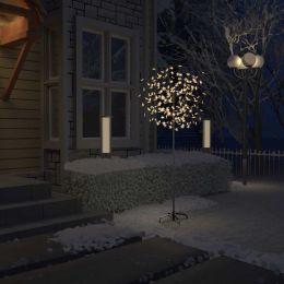Christmas Tree 200 LEDs Warm White Light Cherry Blossom 70.9"